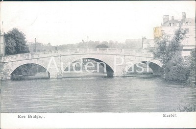 Exe Bridge Exeter England UK Edwardian Ära geteilte Rückseite Postkarte