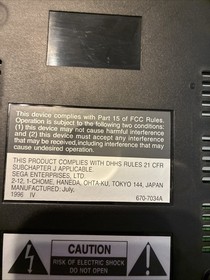 Pre Owned SEGA Saturn Console MK-80000A Complete With Box No Games