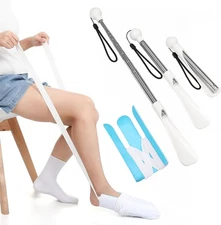 Fanwer Sock Aid Kit -Sock Aide Device for Seniors with Adjustable Shoe Horn, Fle