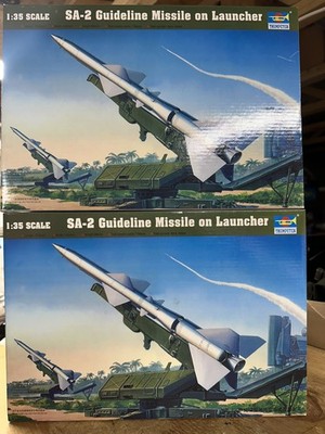 1/35 TRUMPETER SA-2 GUIDELINE MISSILE ON LAUNCHER 2 KITS DEAL!