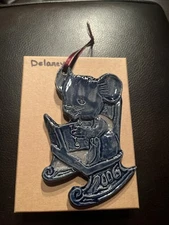 ROWE  POTTERY WORKS 2006 CHRISTMAS  MOUSE ORNAMENT