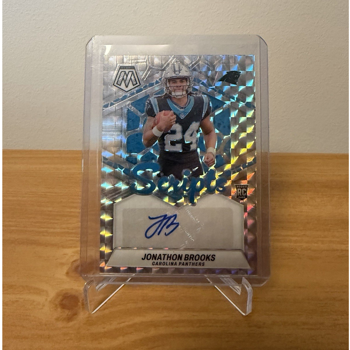Panini 2024 Mosaic Jonathon Brooks Rookie Scripts Auto RS-JBS Panthers NFL