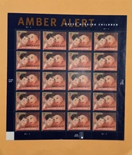 US #4031 Full Mint Sheet - Amber Alert Commemorative Issue - 39 cent MNH