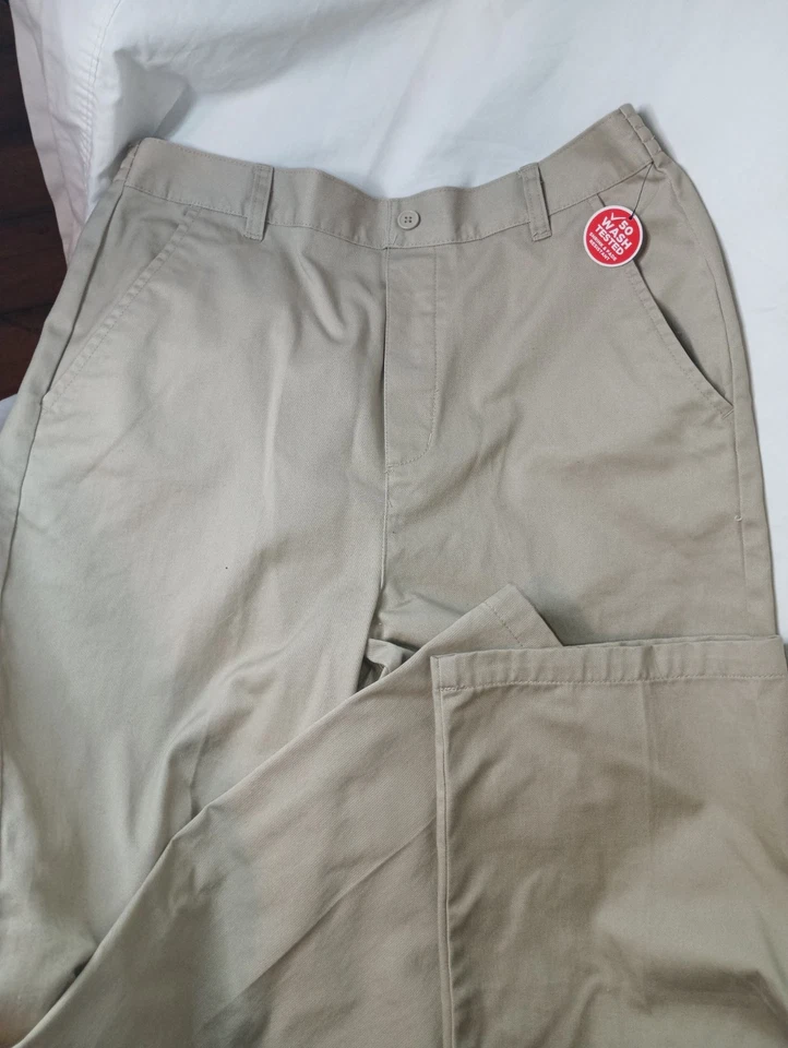 3双全新带标签法国烤面包男孩校服拉裤休闲版型裤子,尺寸 20 — 第 3/4 张图片