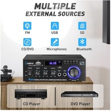 Compact 300W Home Theater Amplifier with FM Radio, USB, SD