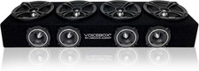 Car Audio Midrange Enclosure 4 X 6.5 2000Watts VOICEBOX (MA-VB6525-4S) Silver