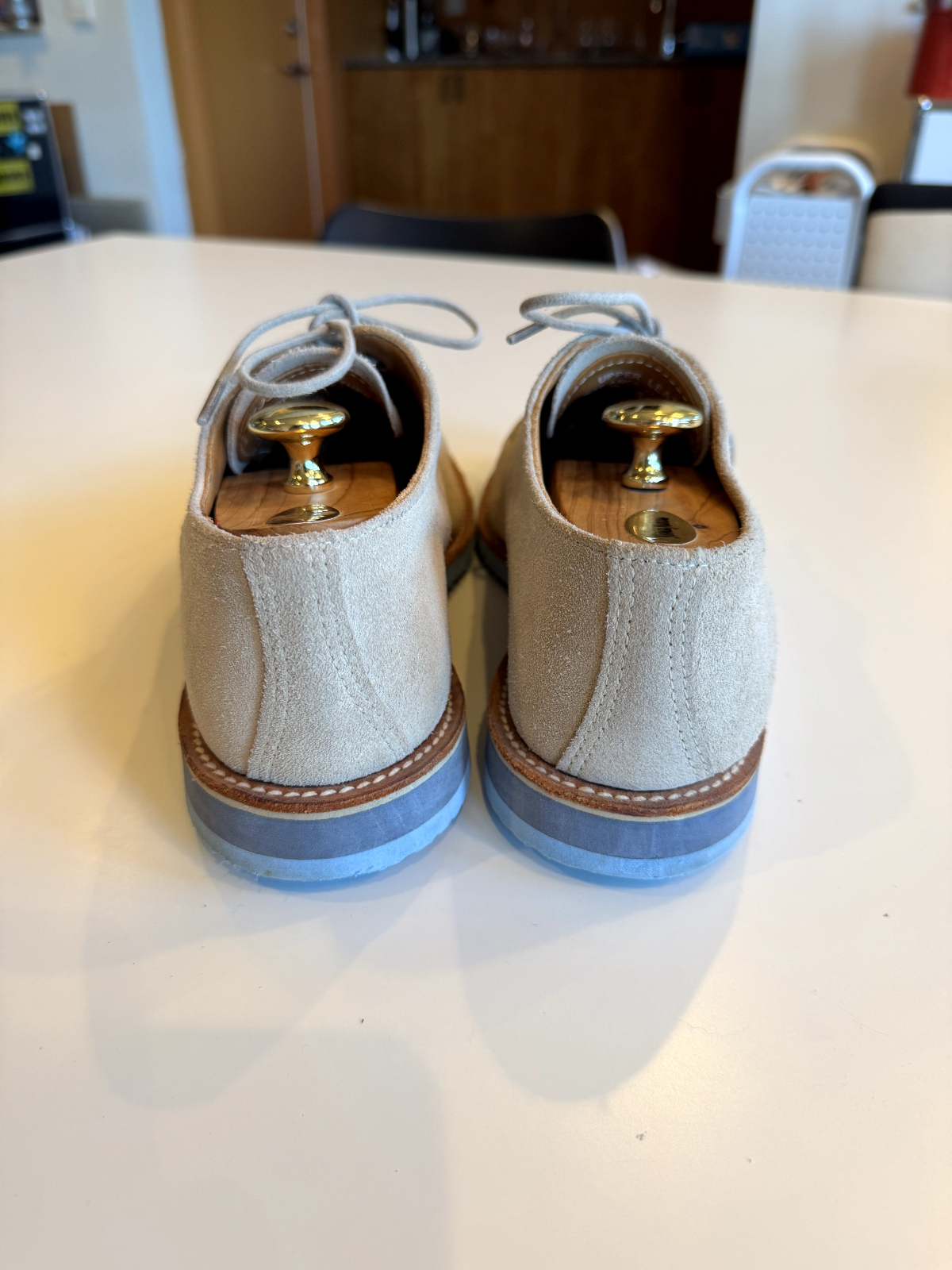 SAOLA Scarpe eleganti casual da uomo Walk Over taglia 9 5 stringate in camoscio marrone suola Vibram
