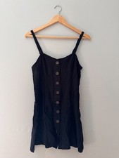 Express Babydoll Dress Small Black Y2K Coquette Witchy Romantic Goth