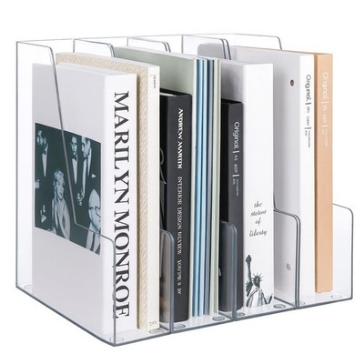 Vertical Magazine File Holder, Clear File Organizer Desk Organizer and Storag...