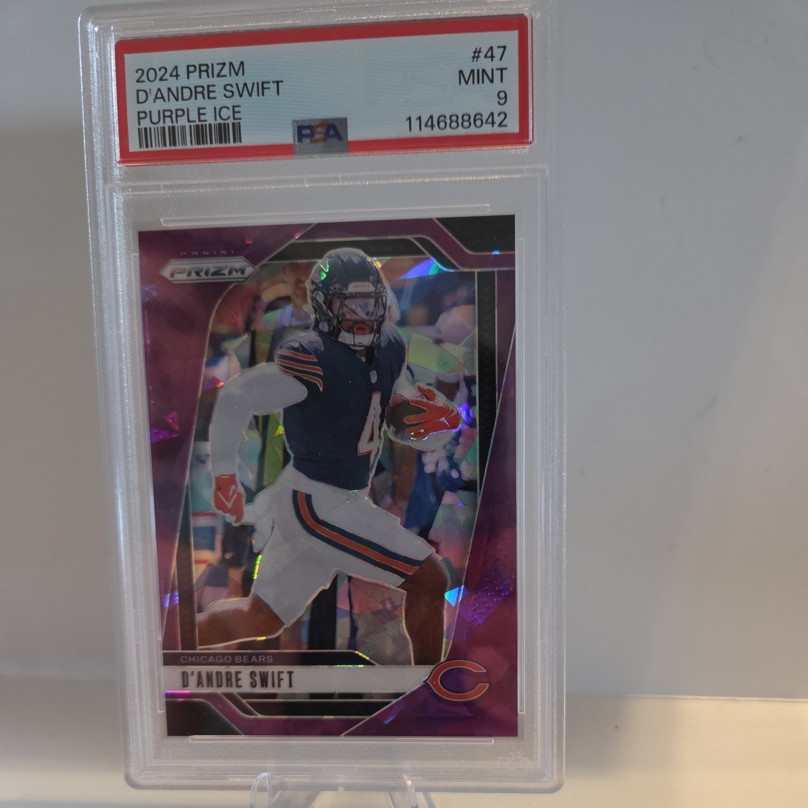 2024 Panini Prizm - D'Andre Swift #47 Purple Ice Prizm /225