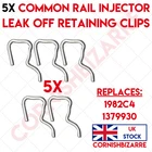 X5 FUEL INJECTOR LEAK OFF BACK RETURN RETAINING CLIP - FITS SIEMENS COMMON RAIL