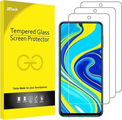 JETech 3x Schutzfolie Kompatibel Xiaomi Redmi Note 9S / Note 9 Pro Schutz Folie