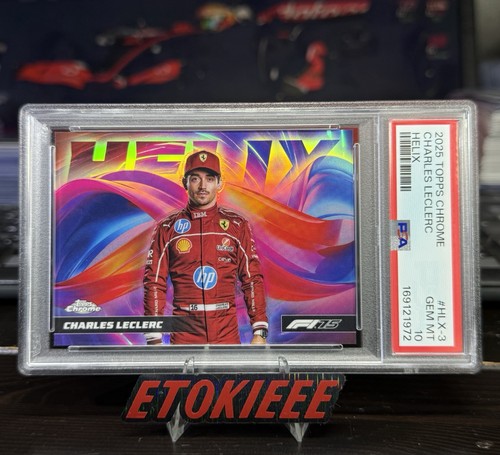 Charles Leclerc 2025 Topps Chrome F1 Scuderia Ferrari #HLX-3 Helix SP PSA 10 💥