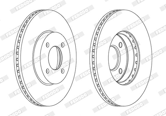 2X Ferodo Bremsscheibe Vorderachse U.A. FüR Bmw, Nissan-image