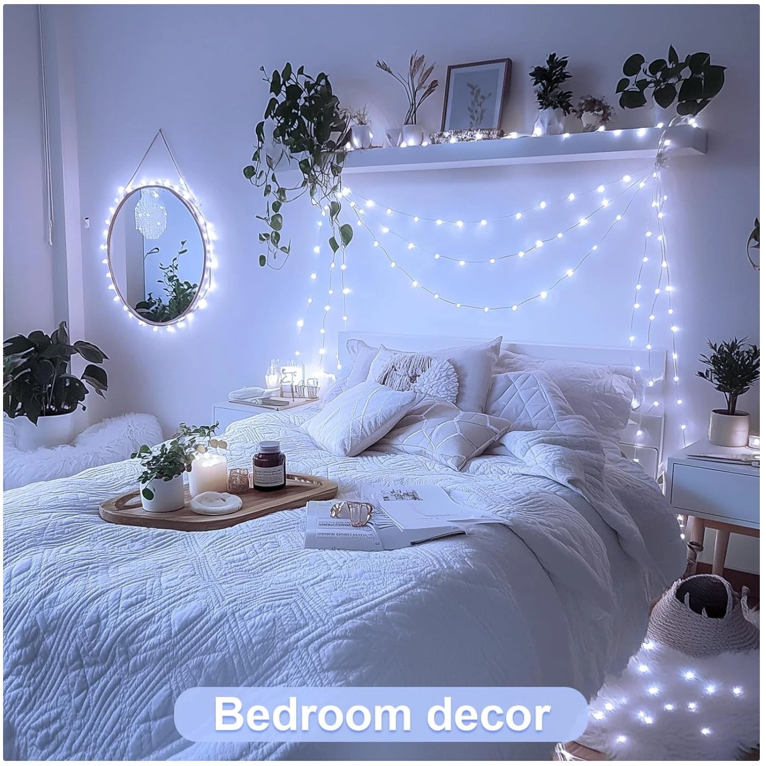 Bright White Fairy Lights for Indoor Outdoor Decor