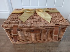 Regency Hampers Cotswold Luxury Wicker Hamper Picnic Basket Gold Bow Empty VGC 