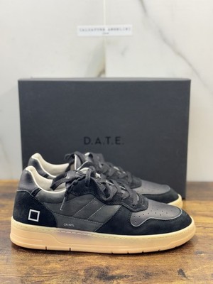 D.A.T.E Court 2.0 Sneaker Leder Schwarz Freizeit Herren 43