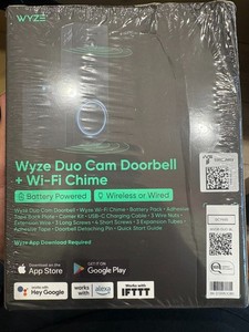 WYZE Sonnette vidéo sans fil Duo Cam (Chime inclus), Batterie alimentée, 2K Complet
