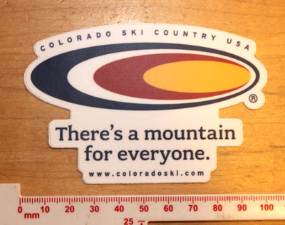 *ORIGINAL* COLORADO SKI COUNTRY USA ''There's a mountain for everyone'' Sticker