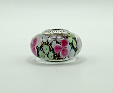 Genuine Pandora Retired Enchanted Garden Murano Glass Charm #797014 S925 ALE