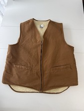 80s Carhartt Sherpa Vest 6SVL XL Tall Classic Style Made In USA Rare stain