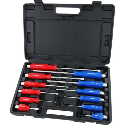 Neilsen 12pc Pound Thru Slotted Pozi Screwdriver Set, Ideal for Heavy-Duty Use - Picture 2 of 2