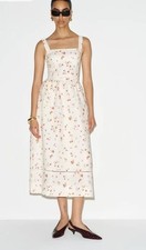 REFORMATION Everett Linen Dress  Midi Dress in Color Lovie