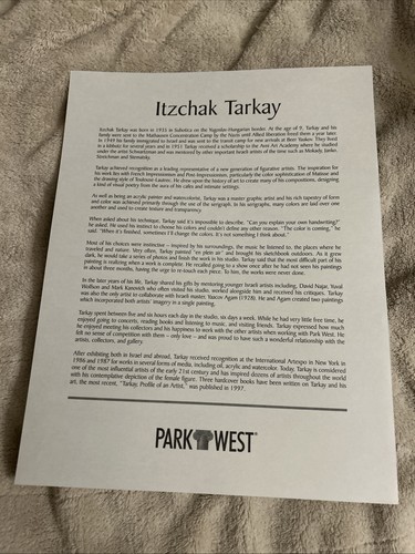 Itzchak Tarkay Seriolitografia Stampa artistica con certificato di autenticità troppo freddo a casa - Foto 5 di 5
