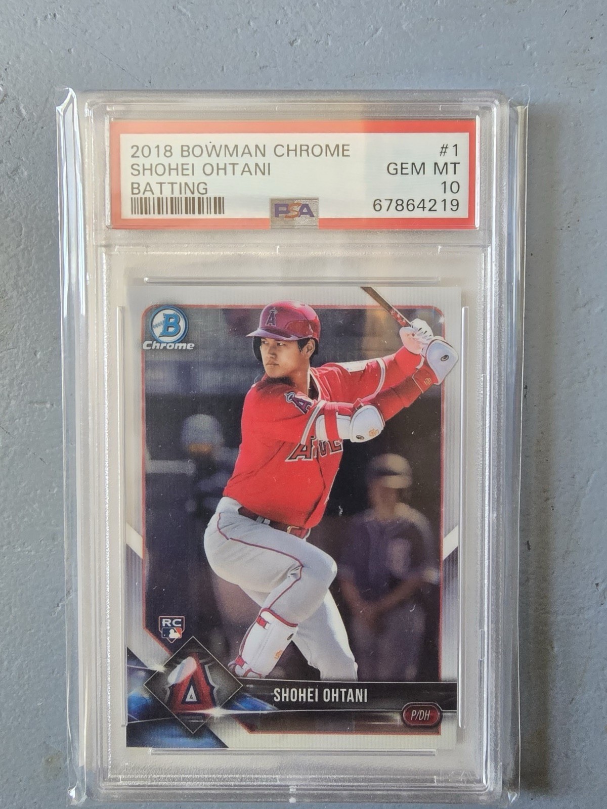 2018 Bowman Chrome - Shohei Ohtani Rookie Card #1 Batting PSA 10 (RC)