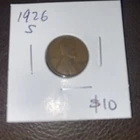 1926 S Lincoln Cent. $10