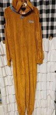 Scooby Doo Plush Zipper Halloween Costume Jumpsuit Full Body Pajamas Adult S/M