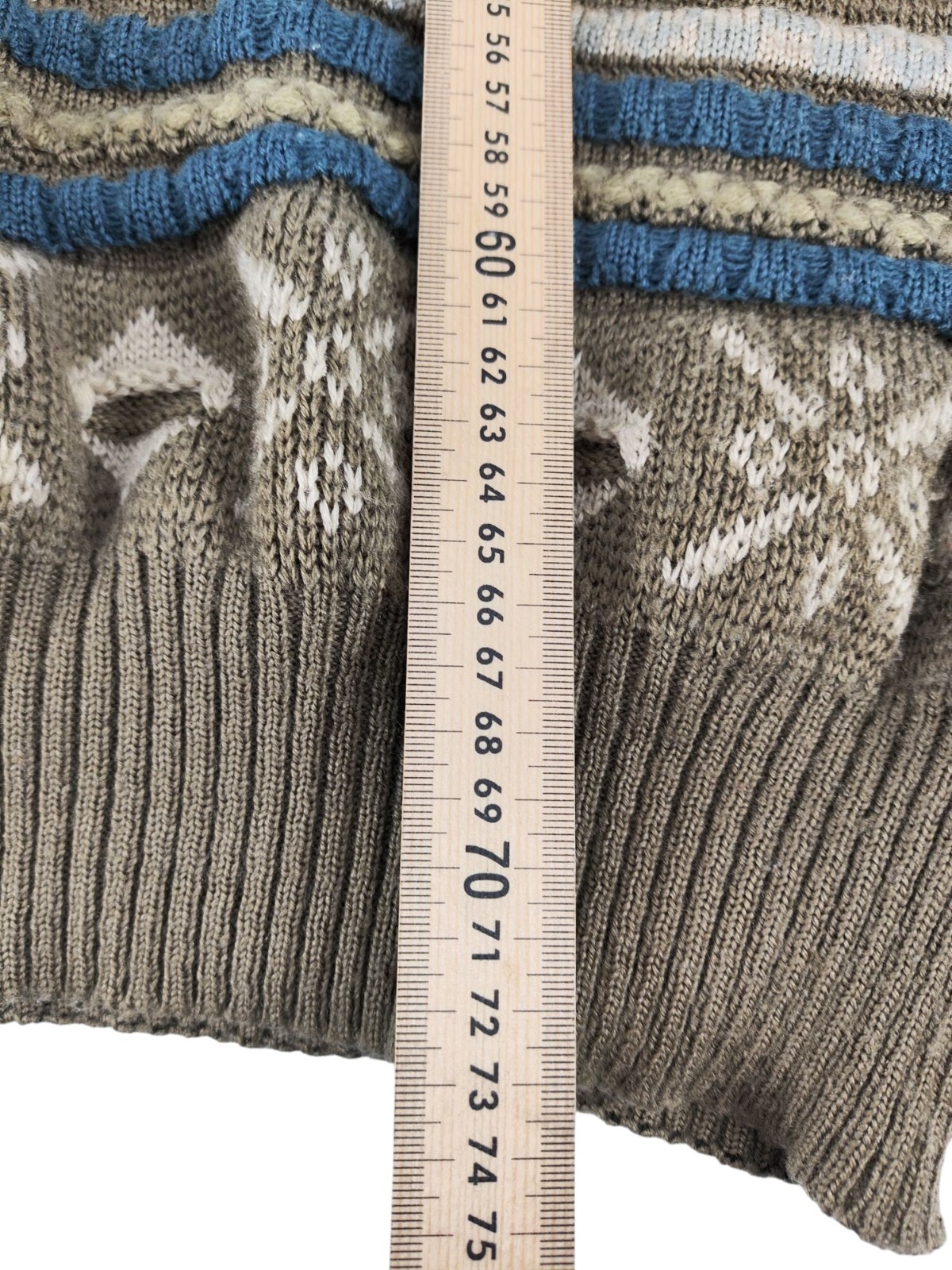 Rapp Knitwear Vintage Wool Blend Jumper Mens Size XL Tan Sweater Pullover Coogi image 8