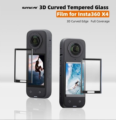Sunnylife gebogene Hartfolie für Insta360 X4 verbessertes Touch-Erlebnis