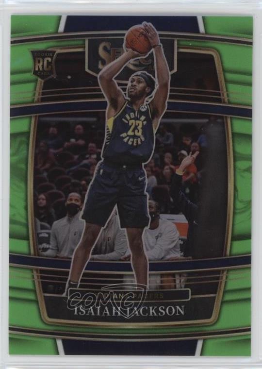 2021-22 Panini Select Concourse Neon Green Prizm 5/75 Isaiah Jackson #55 14md