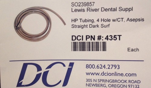 Dental Handpiece Tubing, Dci Four Hole Tubing 7', Pn# 435T, Dark Surf - Picture 2 of 3