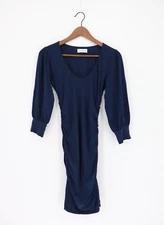 VELVET By Graham & Spencer Larista Side Ruched Dress Midnight S $189 A2