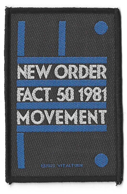 New Order - Fact 50 gewebter Aufnäher woven  Patch Neu & Official!