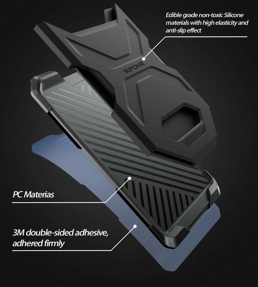 Genuine SUPCASE Smart Cell Phone Wallet Case Thin Silicone Card Holder Sticker - Image 4 of 4