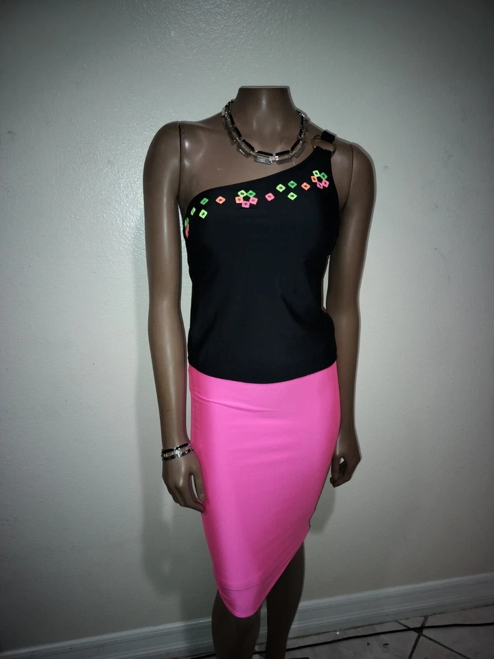 ST JOHN ВЯЗАНЫЙ ДИЗАЙНЕР 2 ИЗДЕЛИЯ КОМПЛЕКТ ОЖЕРЕЛЬЕ и браслет черный и серебро - Изображение 3 из 4