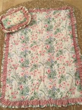 Custom Made Girl's Crib Comforter with Matching Pillow