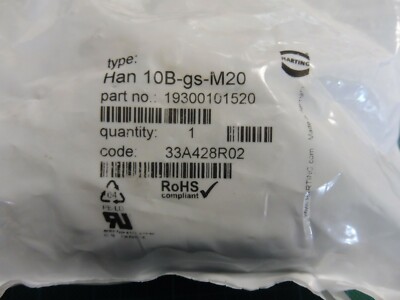 1 x Harting Tüllengehäuse Han 10B-gs-M20