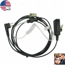 PTT Mic Surveillance Earpiece Headset for  Walkie Talkie Two Way Radio