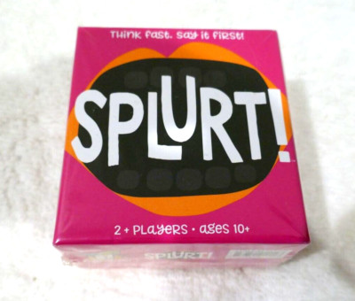 Splurt Text NEW Splurt Gamewright The Think Fast, Say It Fast Card Game 2+ Players ...