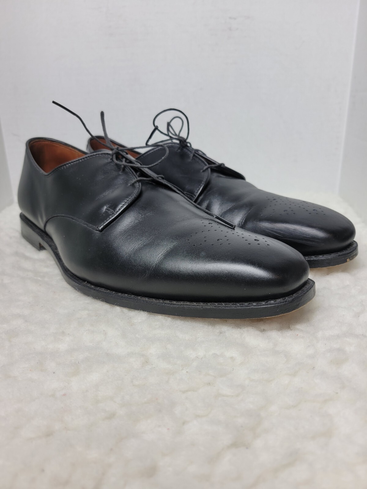 SAOLA Scarpe Allen Edmonds Flatiron uomo 15 pelle nera punta brogue Oxford Derby
