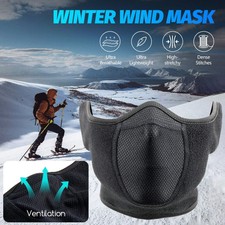 Balaclava Ski Half Mask Winter Windproof Warm Fleece Ear Cover for Cold Weather