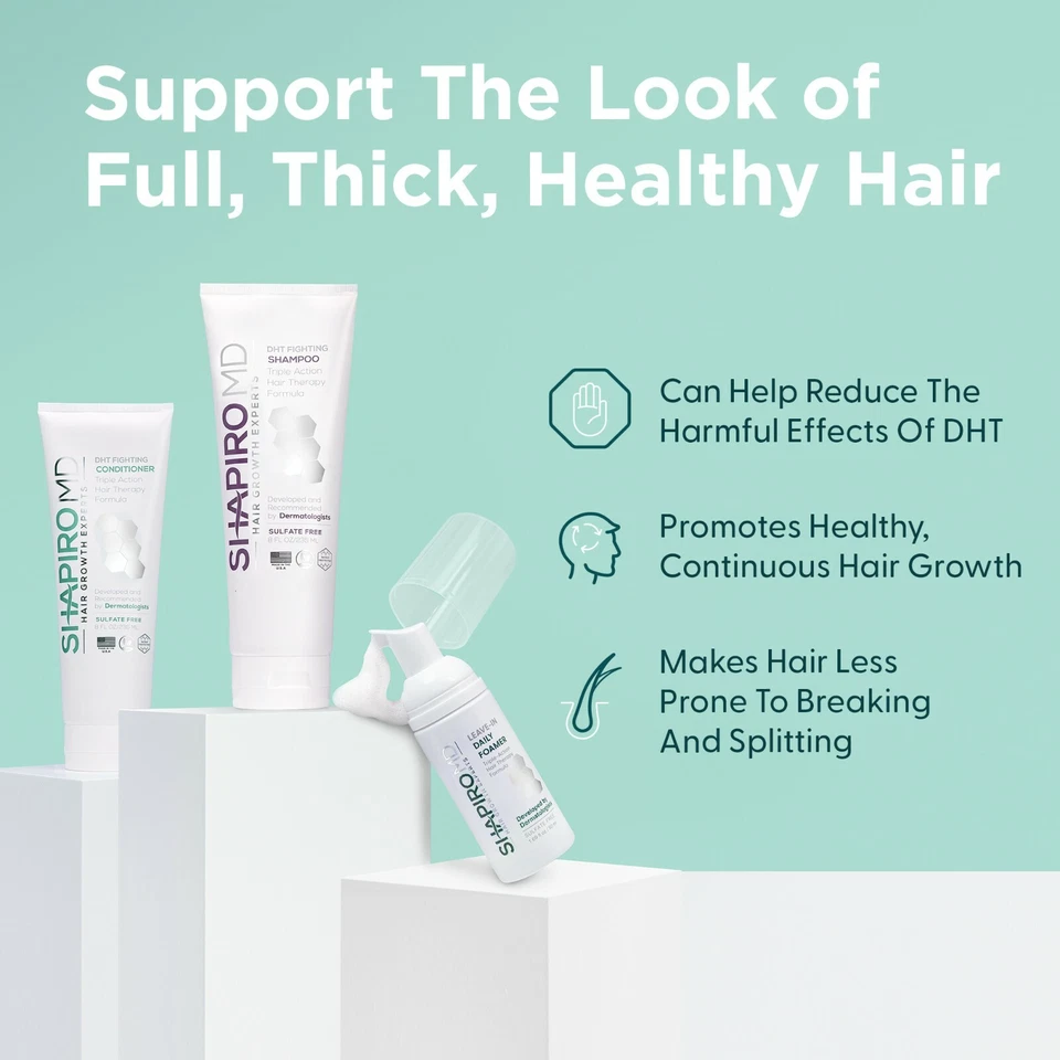 Kit de pérdida de cabello patentado Shapiro MD para cabello más grueso, lleno y saludable Foto 3 de 4