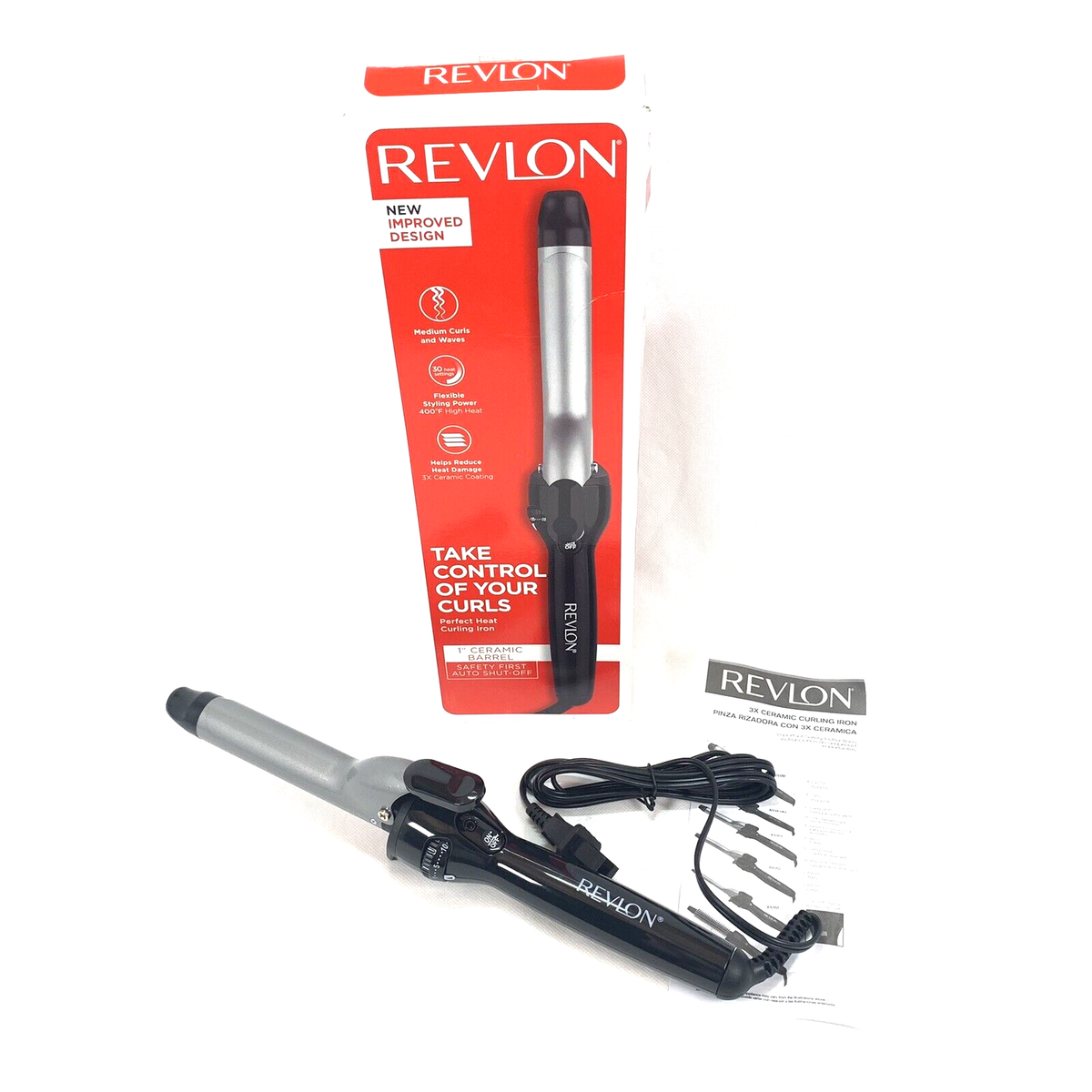 Revlon Perfect Heat Ceramic Curling Iron For Silky Smooth Curls (1