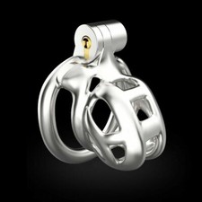 Stainless Steel Cobra Male Chastity Device Mamba cage Men metal Lock 45mm USA
