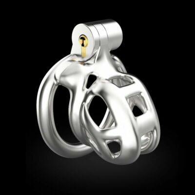 Stainless Steel Cobra Male Chastity Device Mamba cage Men metal Lock 45mm USA**