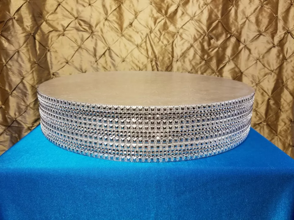 18" SILVER WEDDING CAKE STAND - Image 3 of 4